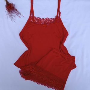 Baby Doll Malha Fria Rendado - Imagem 10