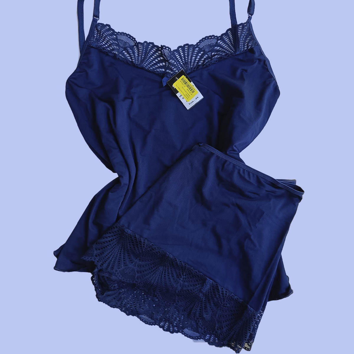 Baby Doll Malha Fria Rendado - Imagem 5