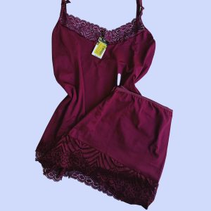 Baby Doll Malha Fria Rendado - Imagem 4
