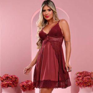 Camisola Liganete Renda Luxo - Imagem 7