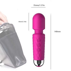 Vibrador Varinha Magica 8 vibrações Recarregável - Rosa
