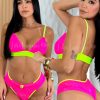 Conjunto Lingerie Sem Bojo Neon Chiara