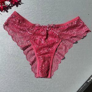 Calcinha Plus Size Rendada Ref 385 - 50, Rosa Escuro