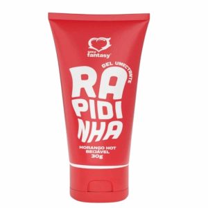 Rapidinha Gel Umectante Lubrificante Beijável Hot 30g - Morango Hot