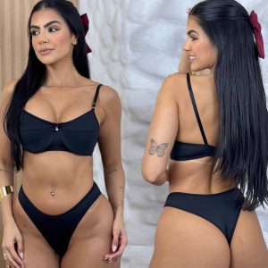 Conjunto Sem Bojo Com Aro Judy - GG, Preto