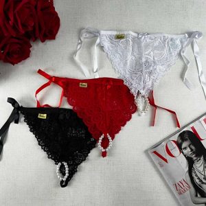 Kit 3 Calcinha Tailandesa Pérolas Luxo