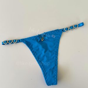 Calcinha Strass Coração Ref 13523 - Único, Azul