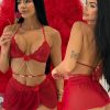 Conjunto Sem Bojo Com Saia Com Frase