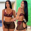 Conjunto Sensual Com Saia Wendy