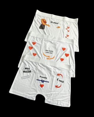 Cueca Masculina Boxer Com Frase