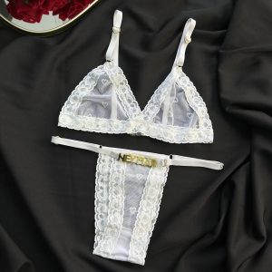 Conjunto Tule Poá Para LETRAS - P, Branco