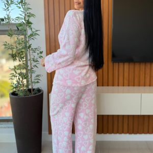 Pijama Inverno Estampado coração Ref 2539 - Imagem 5