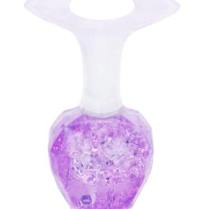 Plug Anal Coração Médio Em Silicone Com Esfera De Vidro Interno - Imagem 5