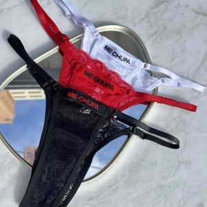 Calcinha Renda Com Escrita Fio Dental - Imagem 3
