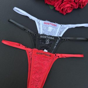 Calcinha Renda Com Escrita Fio Dental - Imagem 11