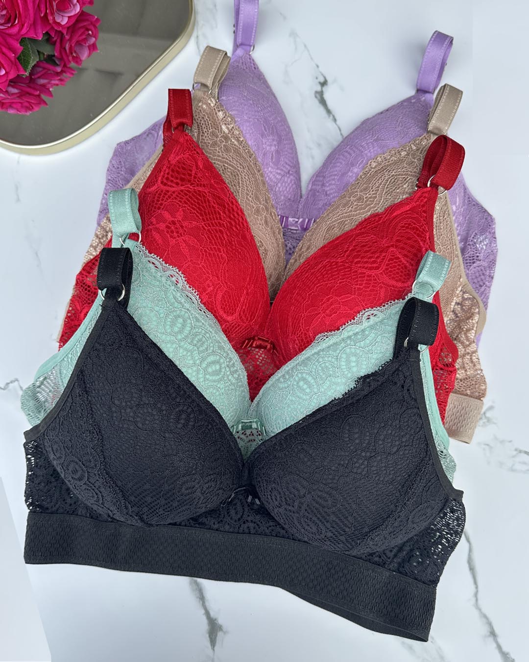 Sutiã Com Bojo Plus Size Com Renda Ref 235