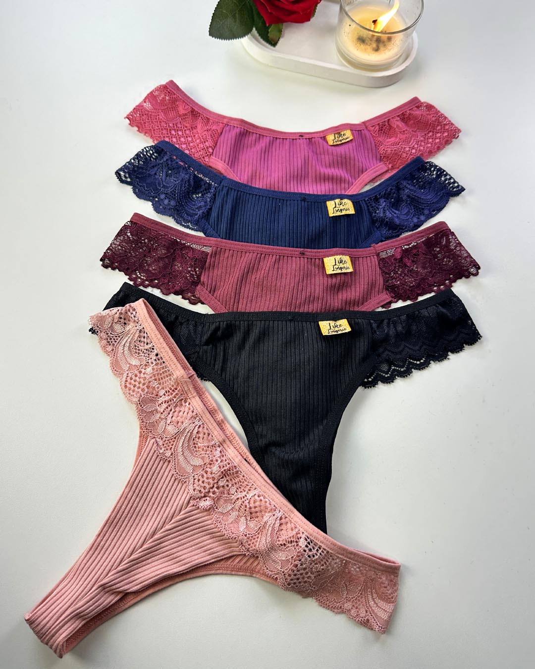 Calcinha Suede Canelada Ref 88