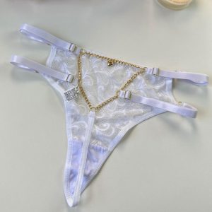 Calcinha Sensual com Renda e Correntes - Imagem 4
