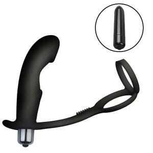 Alternative view of Vibrador de Próstata em Silicone com Anel Duplo 8652
